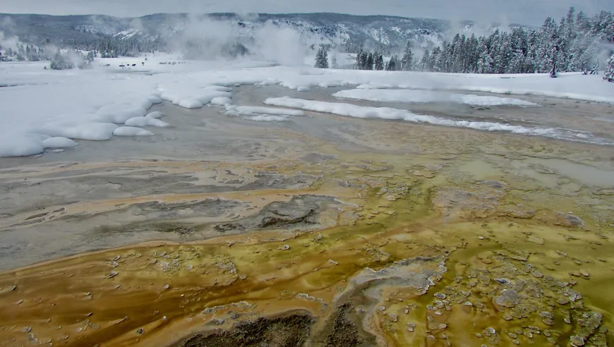 Upper Geyer Basin Yellowstone in Winter